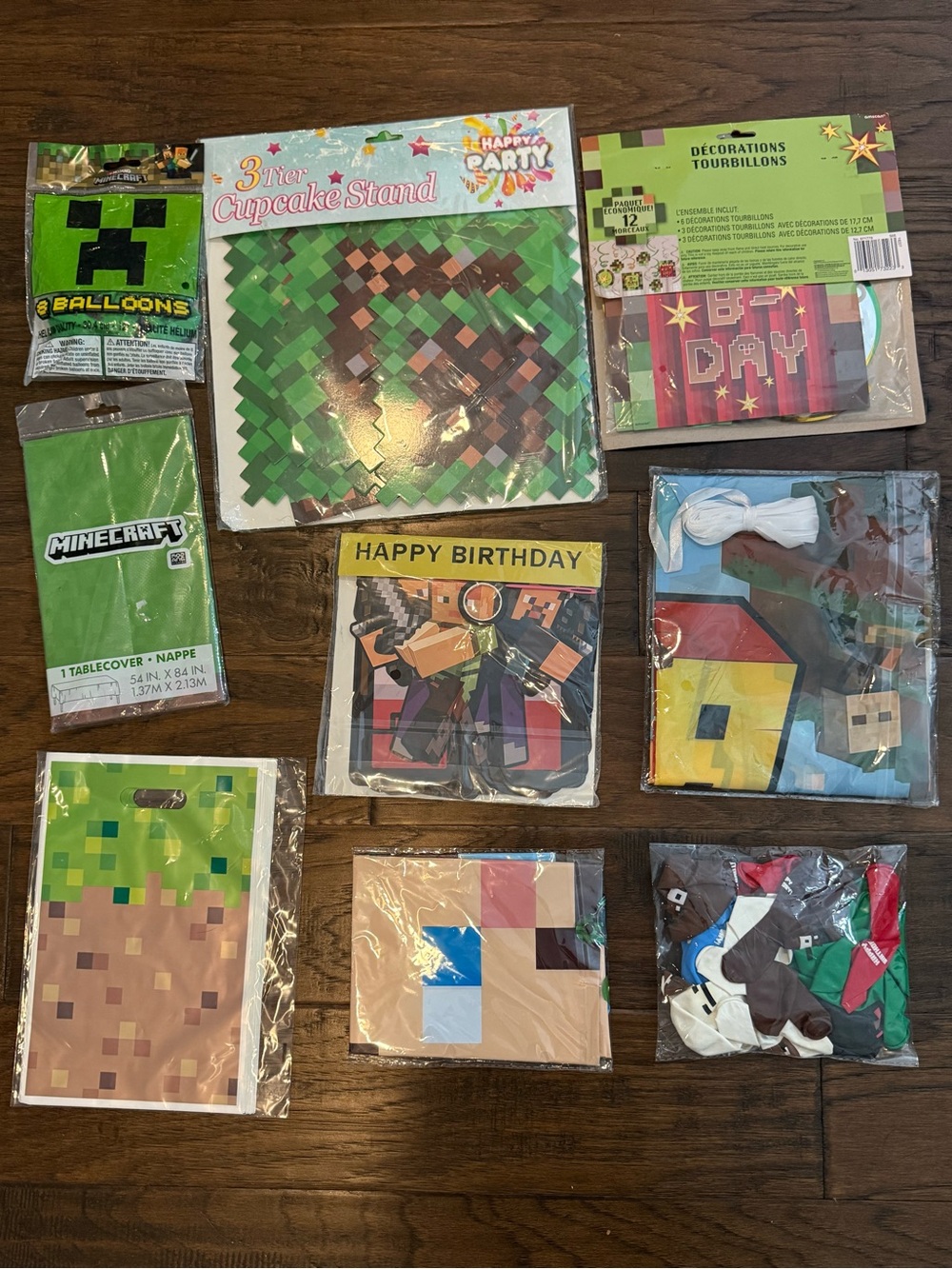 Minecraft Birthday Party Decorations New with backdrop